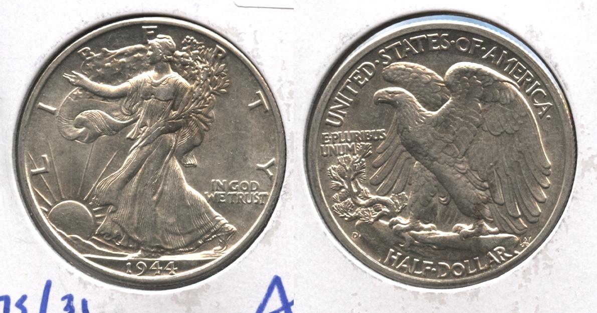 1944-D Walking Liberty Half Dollar AU-53