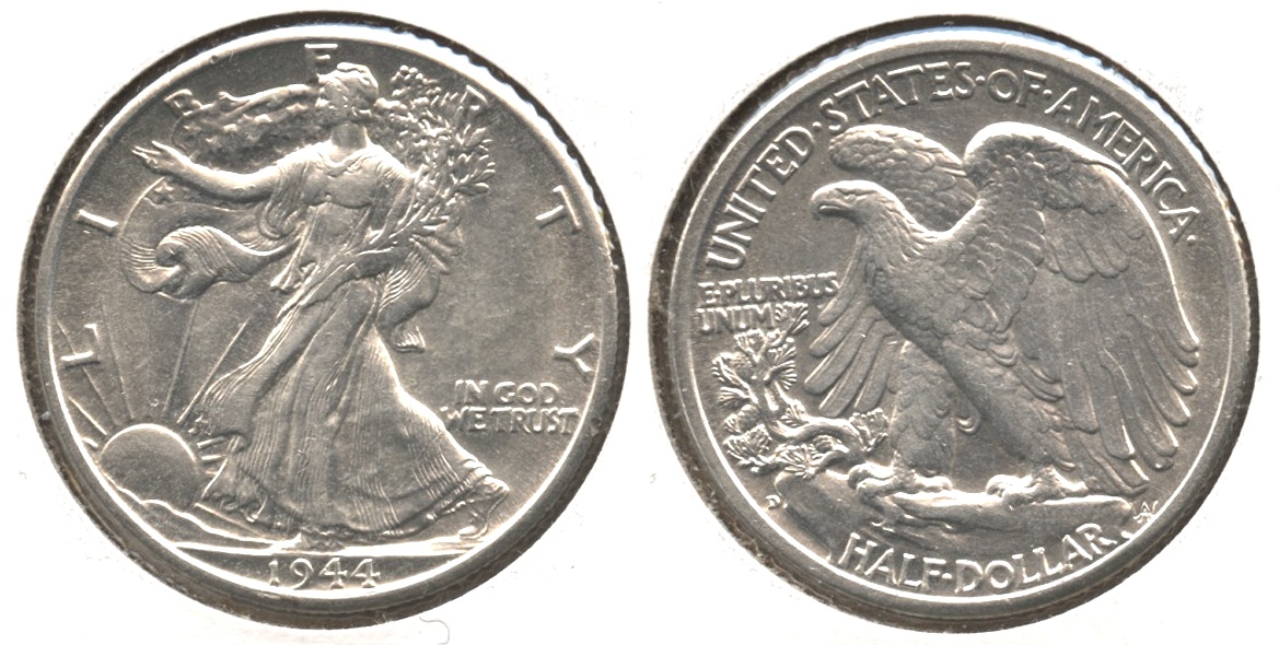 1944-D Walking Liberty Half Dollar AU-58