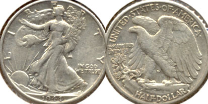 1944-D Walking Liberty Half Dollar EF-45