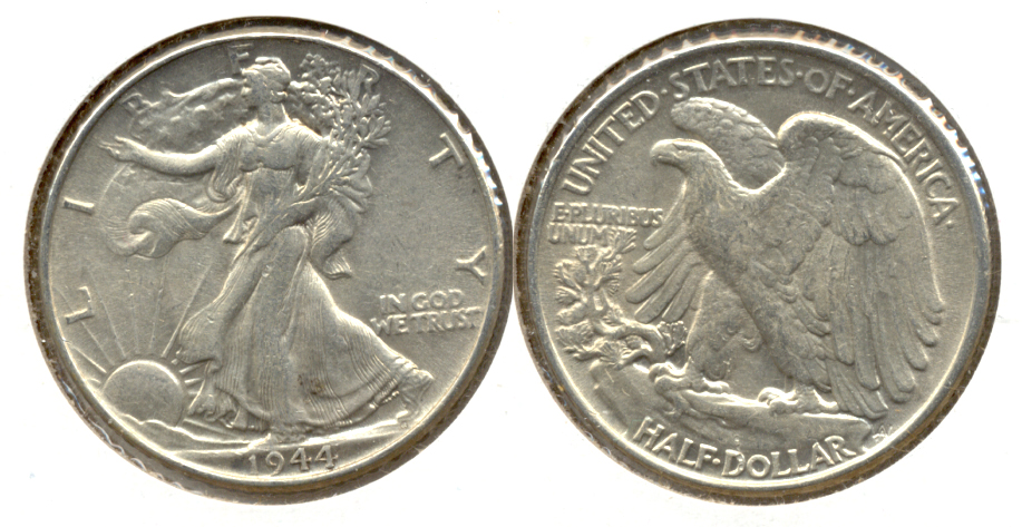 1944 Walking Liberty Half Dollar AU-50 d