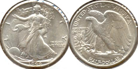 1944 Walking Liberty Half Dollar AU-55 a