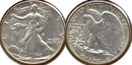 1944 Walking Liberty Half Dollar AU-55 b