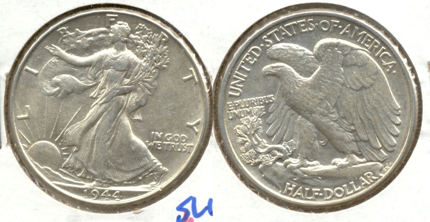 1944 Walking Liberty Half Dollar AU-55 d