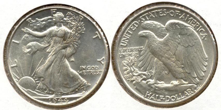 1944 Walking Liberty Half Dollar AU-55 e