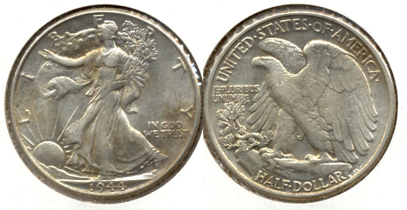 1944 Walking Liberty Half Dollar AU-55 g