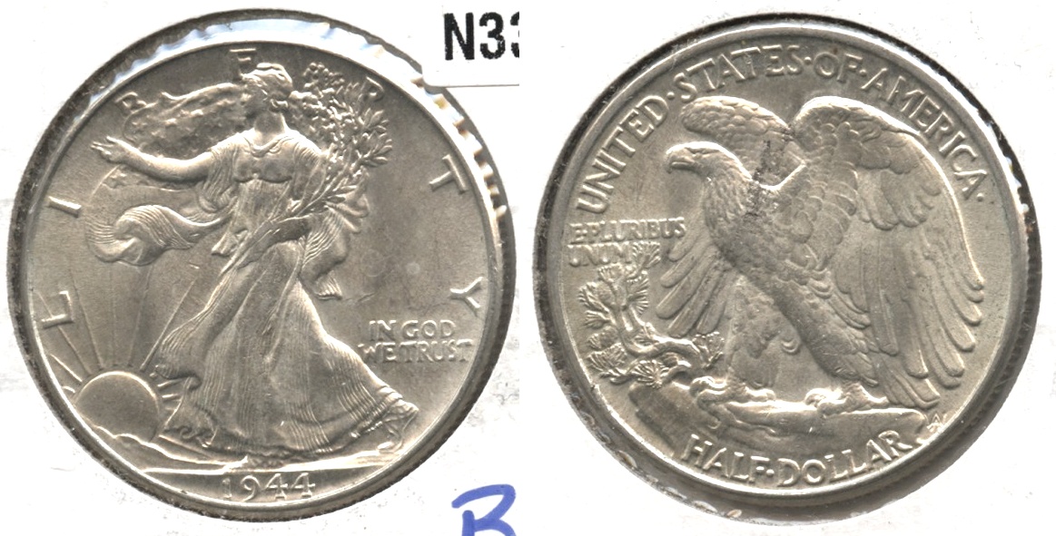 1944 Walking Liberty Half Dollar MS-60