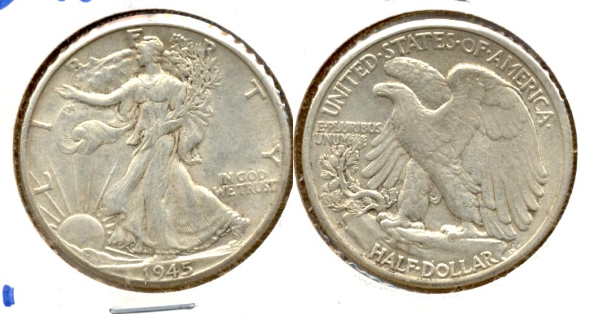 1945-D Walking Liberty Half Dollar AU-50 r