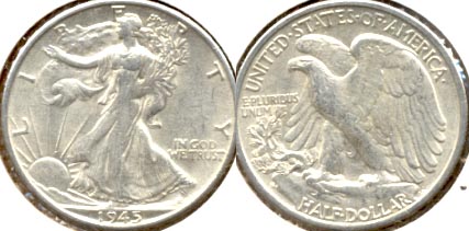 1945-S Walking Liberty Half Dollar AU-50 c
