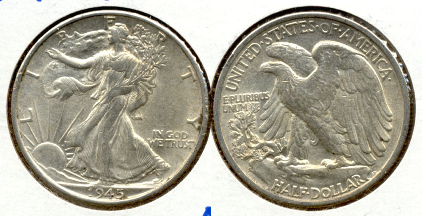 1945-S Walking Liberty Half Dollar AU-50 e