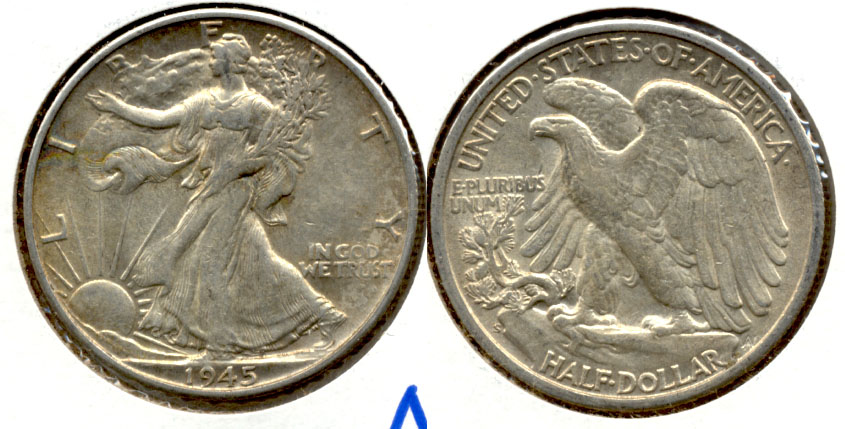 1945-S Walking Liberty Half Dollar AU-50 g