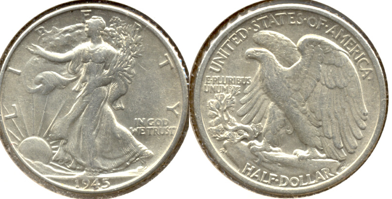 1945-S Walking Liberty Half Dollar AU-50 j