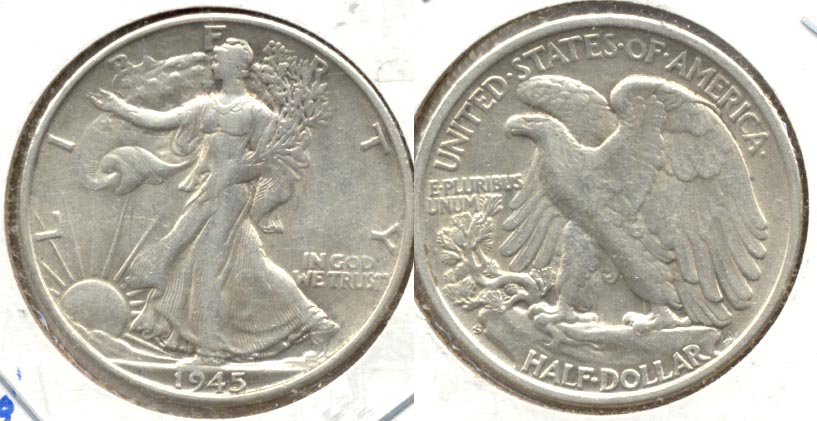 1945-S Walking Liberty Half Dollar AU-50 l