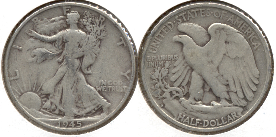 1945-S Walking Liberty Half Dollar Fine-12