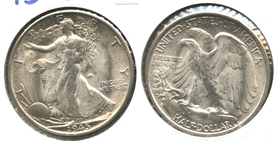 1945-S Walking Liberty Half Dollar MS-60 #a