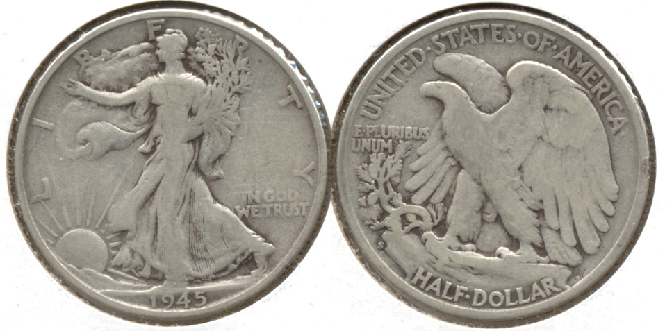 1945-S Walking Liberty Half Dollar VG-8