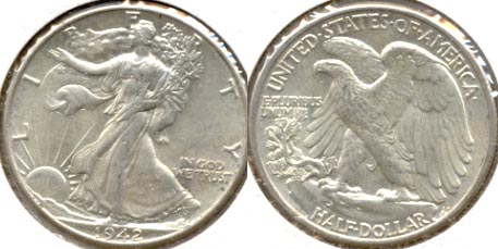1945 Walking Liberty Half Dollar AU-50 b