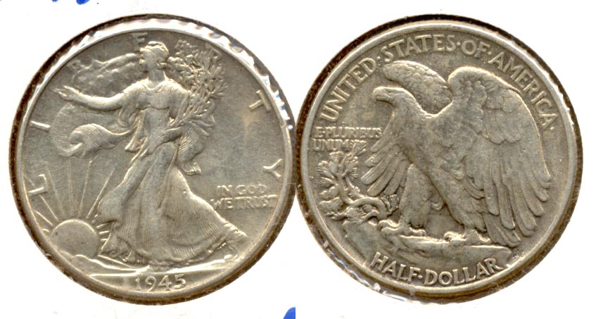 1945 Walking Liberty Half Dollar AU-50 g
