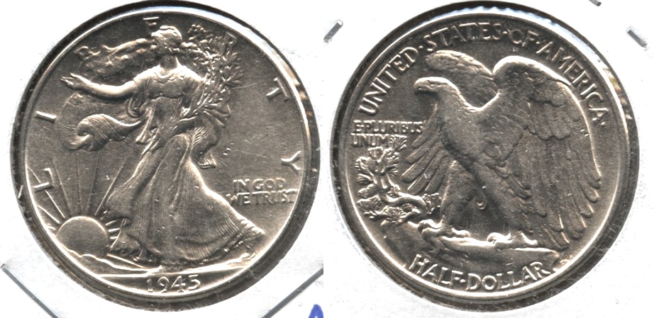 1945 Walking Liberty Half Dollar AU-50 j