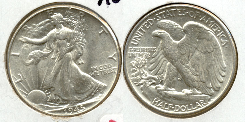 1945 Walking Liberty Half Dollar AU-55 j