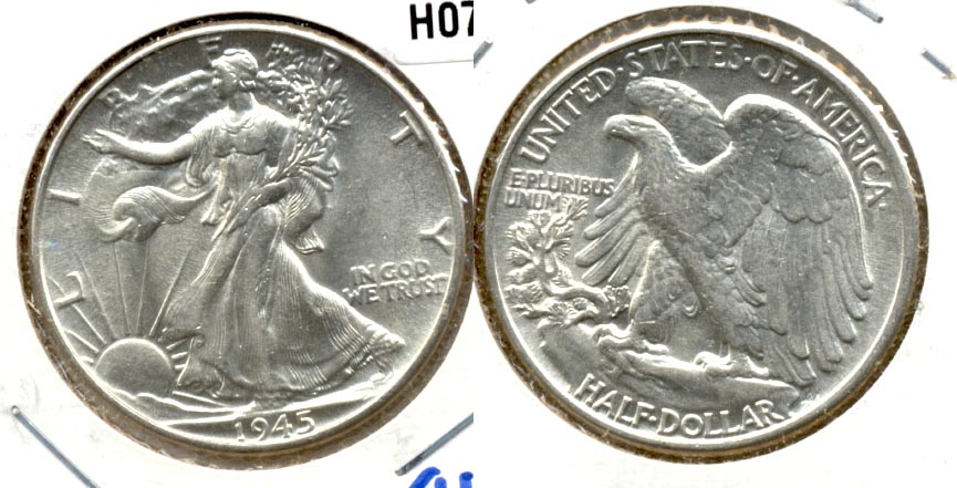 1945 Walking Liberty Half Dollar AU-58