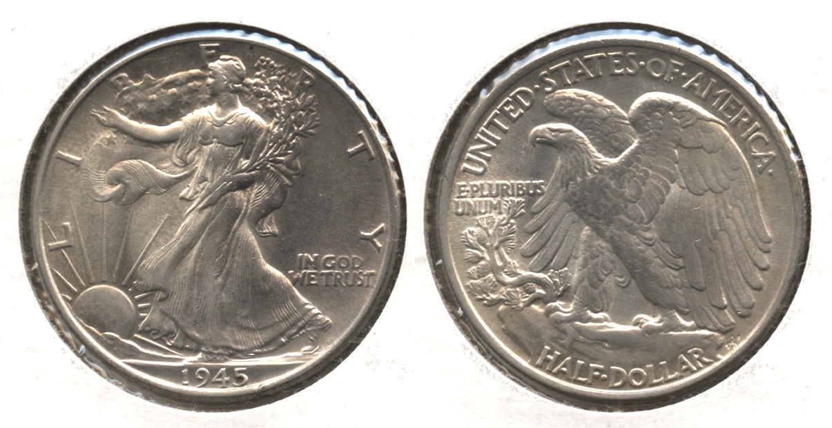 1945 Walking Liberty Half Dollar AU-58 #g