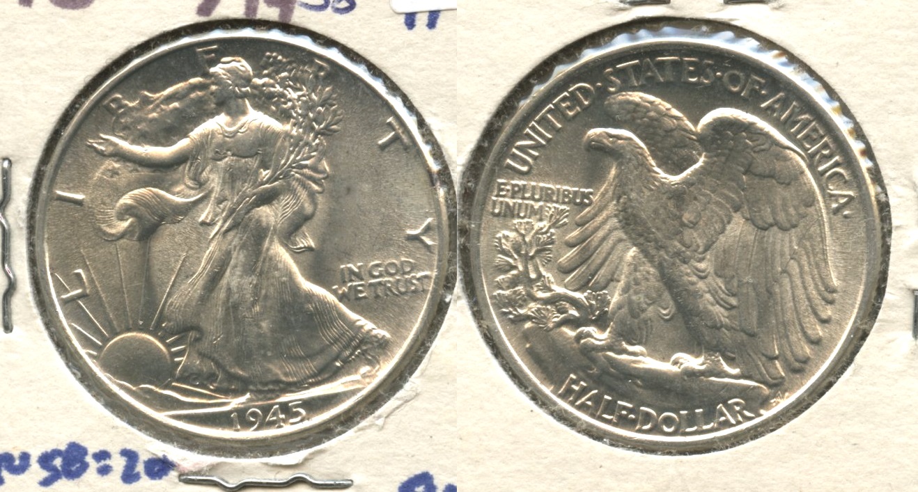1945 Walking Liberty Half Dollar AU-58 #i