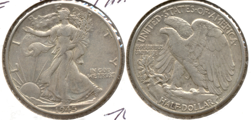 1945 Walking Liberty Half Dollar EF-40 a