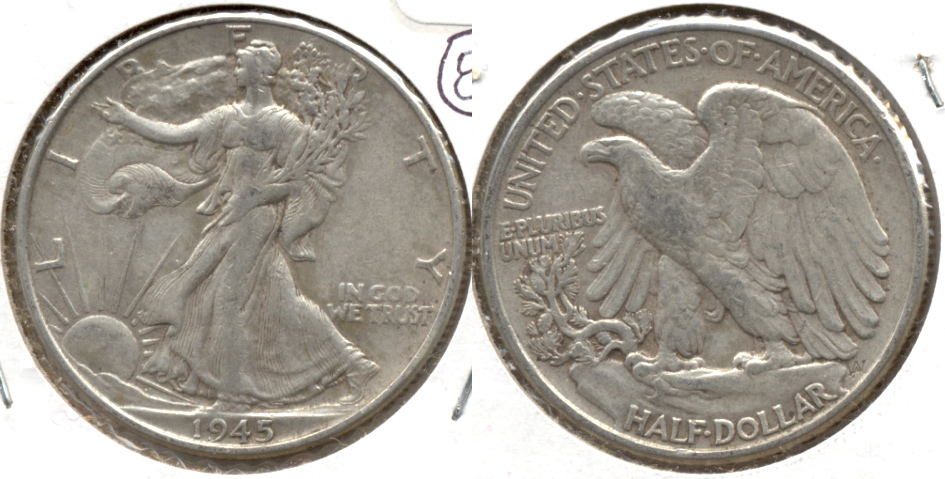 1945 Walking Liberty Half Dollar EF-40 d