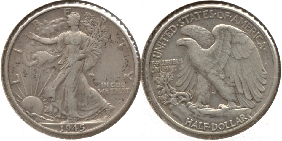 1945 Walking Liberty Half Dollar EF-40 g