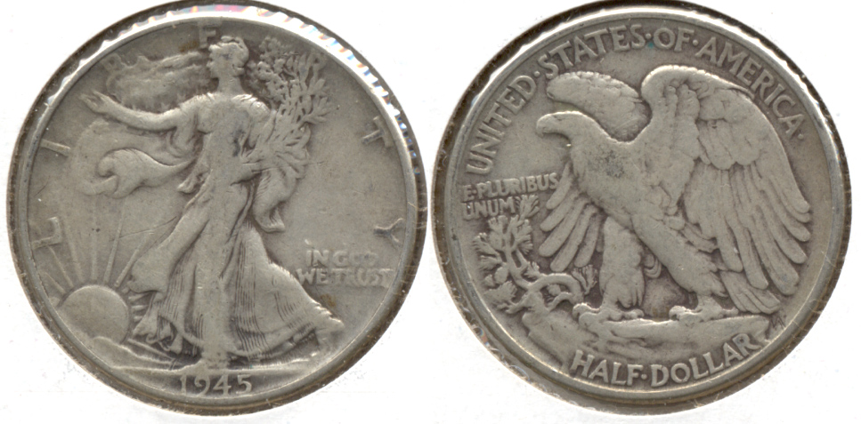 1945 Walking Liberty Half Dollar Fine-12 c