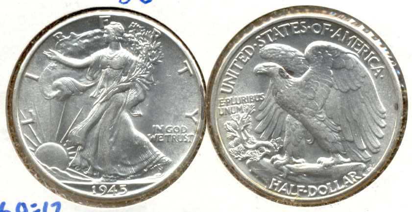 1945 Walking Liberty Half Dollar MS-60