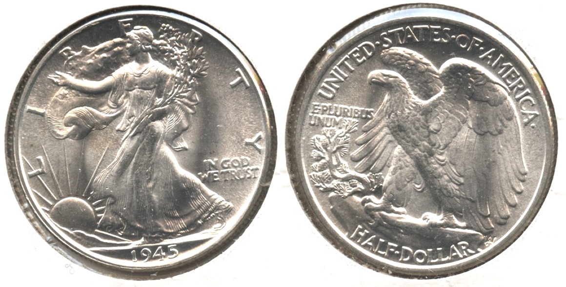 1945 Walking Liberty Half Dollar MS-64 #a