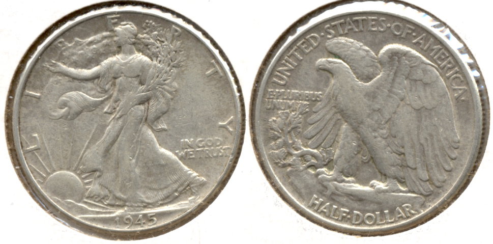 1945 Walking Liberty Half Dollar VF-20 a