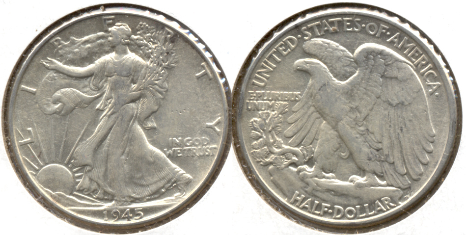 1945 Walking Liberty Half Dollar VF-30