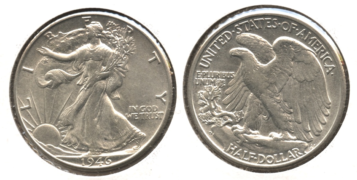 1946-D Walking Liberty Half Dollar AU-50