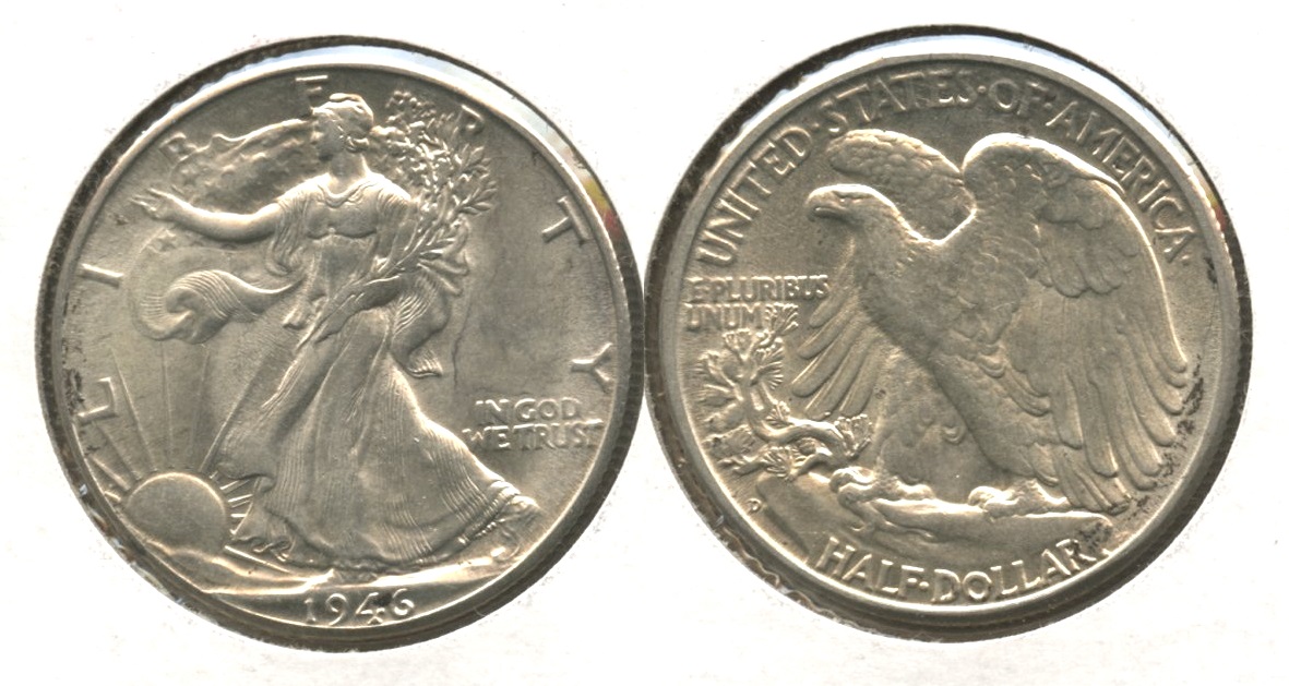 1946-D Walking Liberty Half Dollar AU-55 #b
