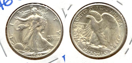 1946-D Walking Liberty Half Dollar MS-60