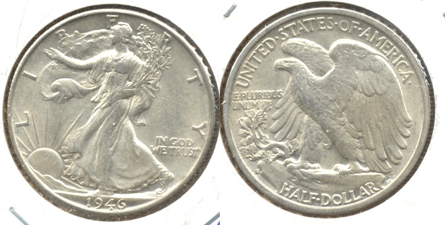 1946-S Walking Liberty Half Dollar AU-50 d
