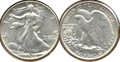 1946 Walking Liberty Half Dollar AU-50 a