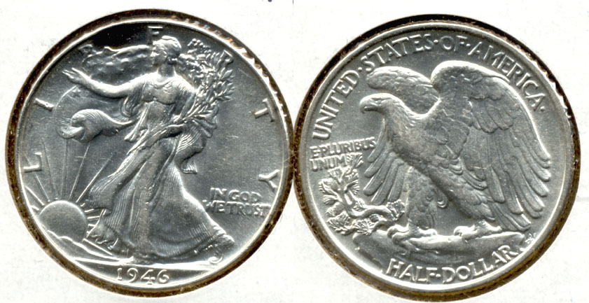 1946 Walking Liberty Half Dollar AU-50 d