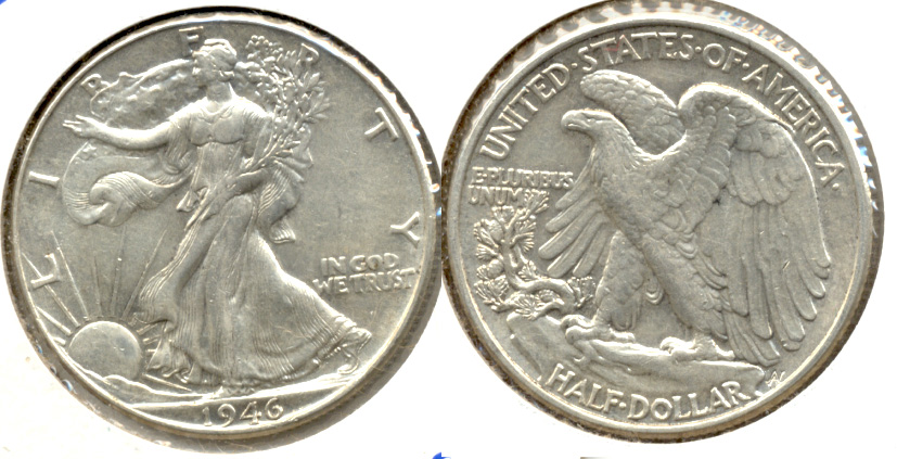 1946 Walking Liberty Half Dollar AU-50 g