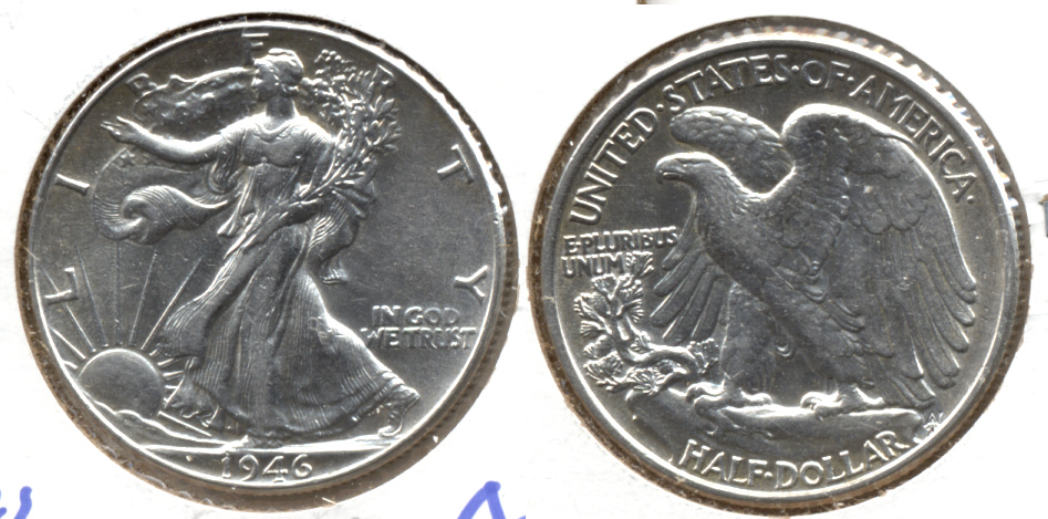 1946 Walking Liberty Half Dollar AU-53 b