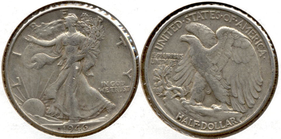 1946 Walking Liberty Half Dollar EF-40 b