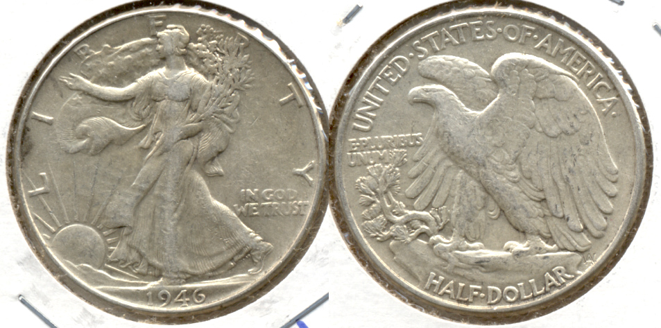 1946 Walking Liberty Half Dollar EF-45 b