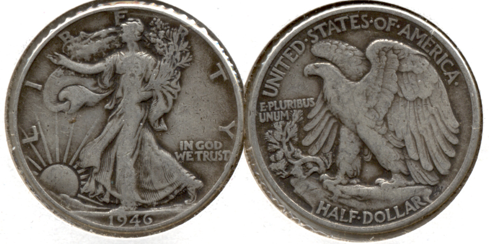 1946 Walking Liberty Half Dollar Fine-12 b