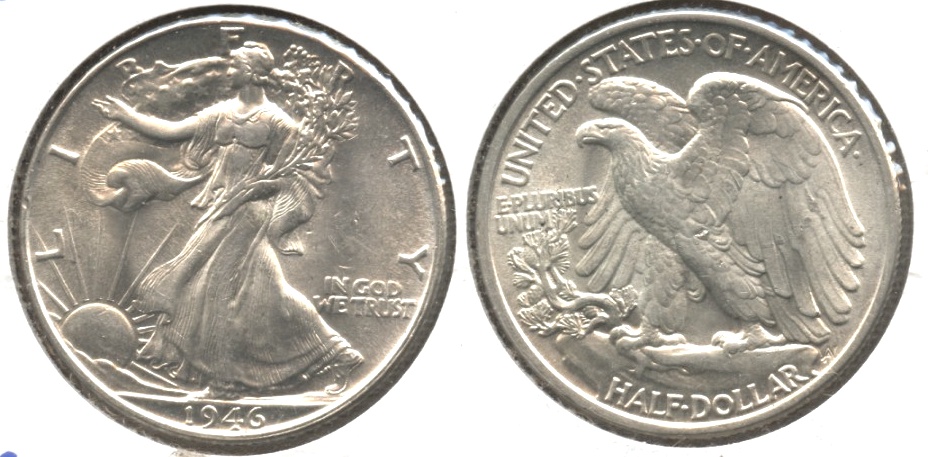 1946 Walking Liberty Half Dollar MS-60 #a