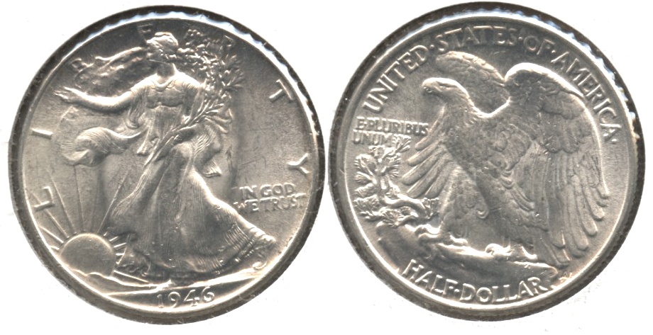 1946 Walking Liberty Half Dollar MS-60 #b