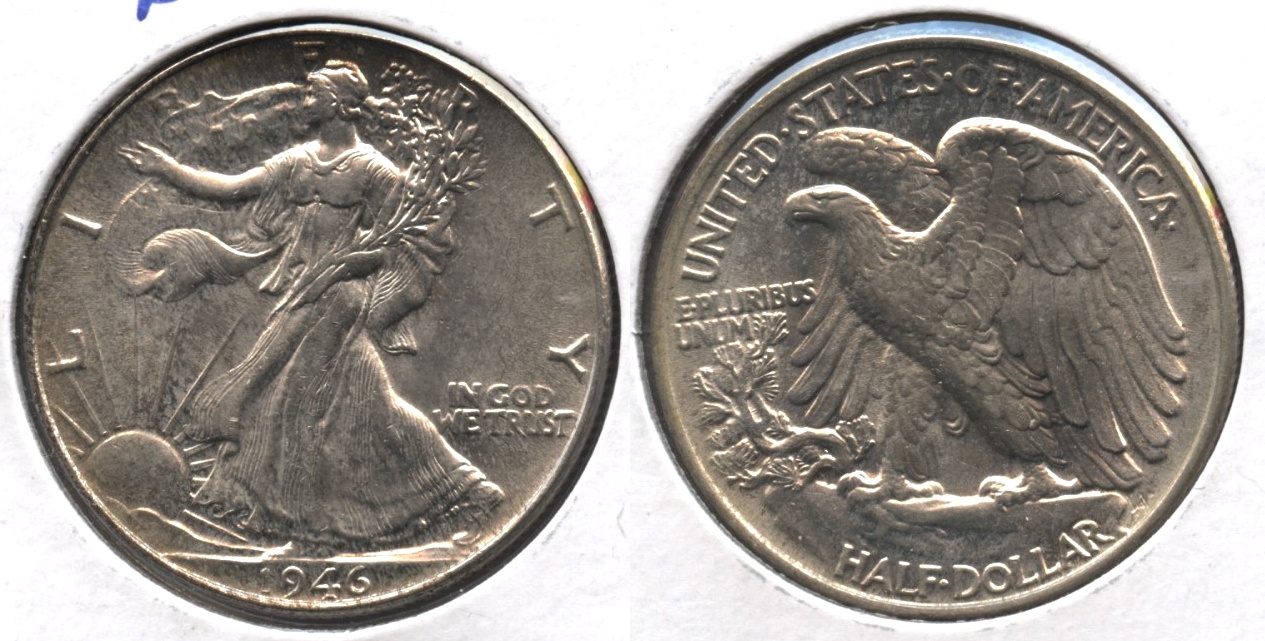 1946 Walking Liberty Half Dollar MS-60 #c