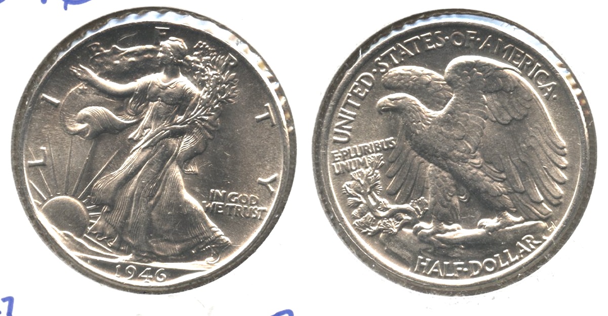 1946 Walking Liberty Half Dollar MS-60 #d