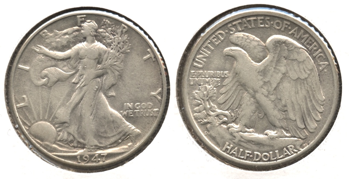 1947-D Walking Liberty Half Dollar EF-40